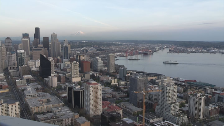 Seattle Cityscape and Ferry